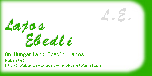 lajos ebedli business card